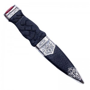 Sgian Dubh - Rope Handle with Stone Top